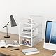 BAKAJI 6 stapelbare Schuhboxen mit Deckeln, einfache Montage, platzsparend, transparent, Aufbewahrungsbox, Organizer, Sneakers, Set mit 6 Stück, 33,5 x 23 x 14,5 cm