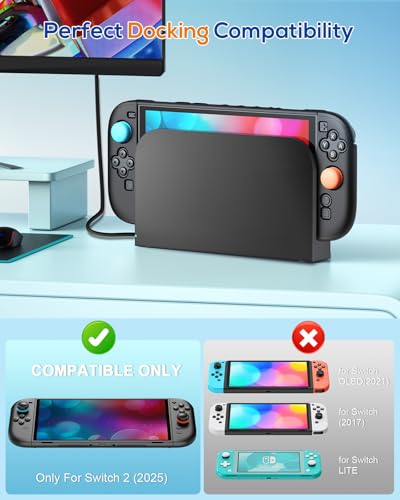 Image of WAXITY Dockable Protective Case for Nintendo Switch 2-Black