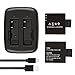 Produktbild AKASO 2 x 1050mAh Akku Action Kamera Akku mit USB Dual-Ladegerät für AKASO V50 V50 Elite Action Cam
