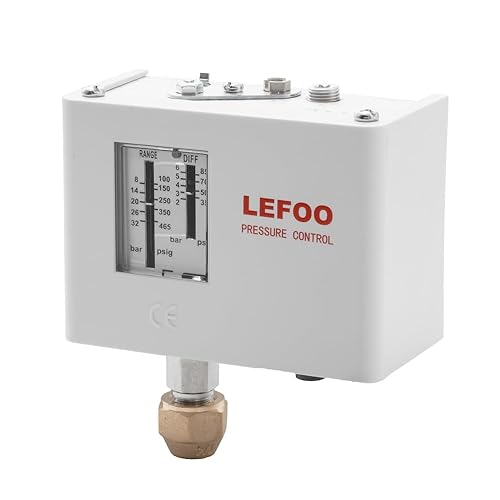 Miniatura 3 de LEFOO LF5532 Control de presión de HVAC de aceite ajustableInterruptor de presión de caldera de vaporRefrigeración simpleBomba de agua de aire