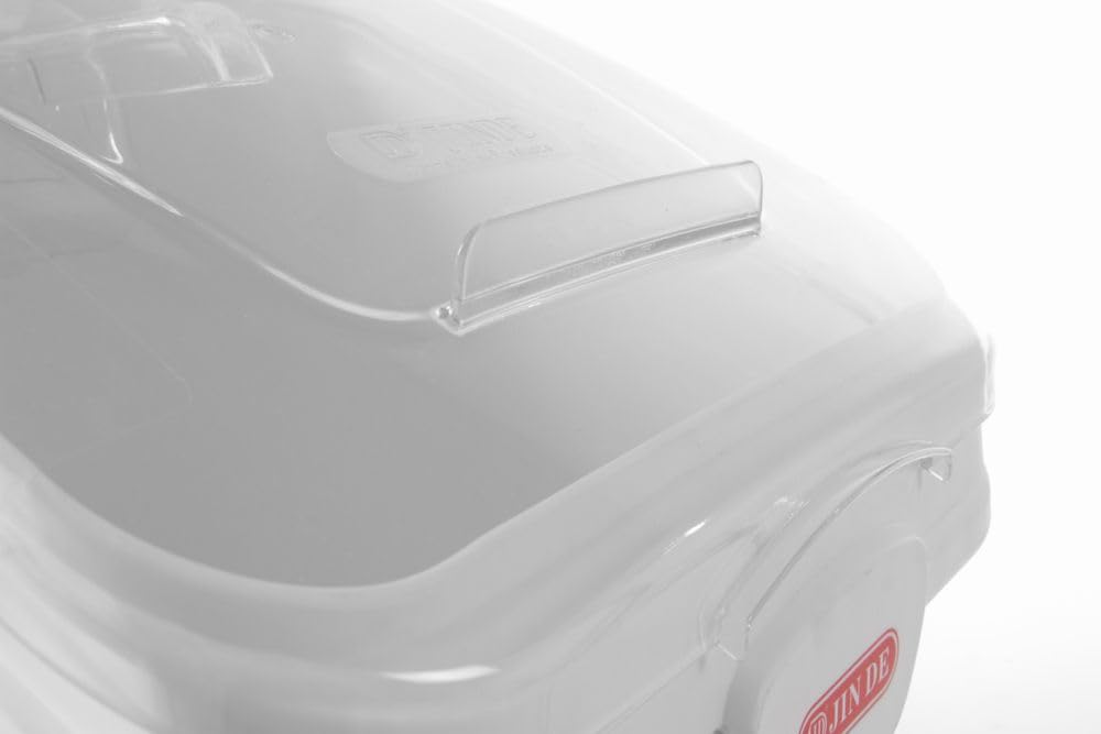 HENDI Carro de Ingredientes, AmerBox, contenedor para almacenar Alimentos Secos, Carro transportador de harina, azúcar, Sal, Granos, arroz, 102L, 600x720x(H) 700mm, Blanco, Polipropileno