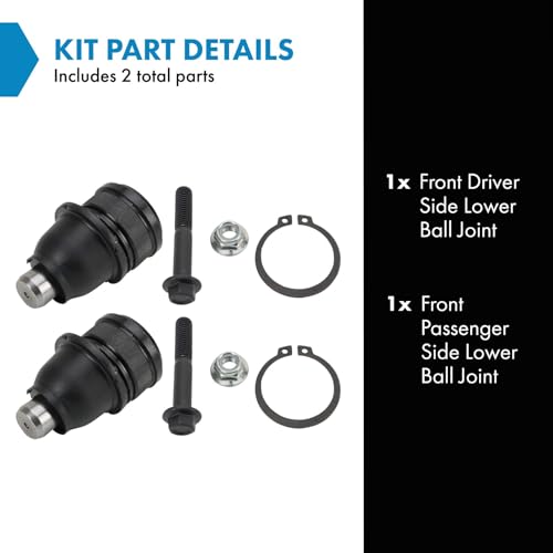 TRQ Front Lower Driver and Passenger Side Ball Joint Set Compatible with 2004-13 Mazda 3 2006-08 12-15 5 by TRQ - Image 2