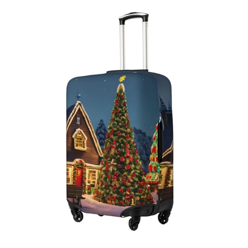 Christmas carnival village Luggage Covers For Suitcase Approved,Suitcase Cover Protector Fit 18-32 InchLuggage, Small2