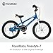 RoyalBaby Freestyle 7 Kids Bike 18 Inch Wheel Dual Handbrakes Bicycle Beginners Boys Girls Ages 5-8 Years, Kickstand and Water Bottle Included, Blue