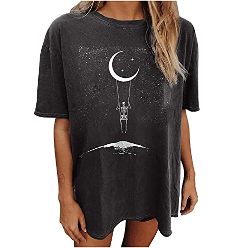 Vintage Shirts for Women Cute Graphic Tee Spring Short Sleeve Top...