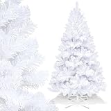 Randaco Sapin de Noël Artificiel de 210 cm avec 1000 Pointes Ignifuge en PVC Blanc...