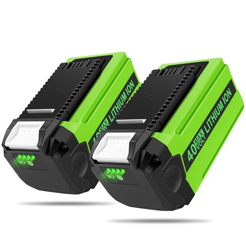 Qweneor 2 Pack 40V 6.0Ah Battery Replacement for GreenWorks 40V Battery, Compatible with GreenWorks 40V G-MAX Power Tools 29472 29462 29252 20202 22262 25312 25322 20642 22272 27062 21242