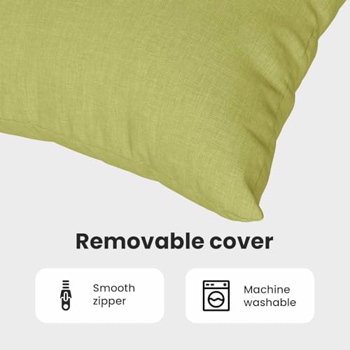 Coussins de canapé lavables vert clair pour un salon propre - 7