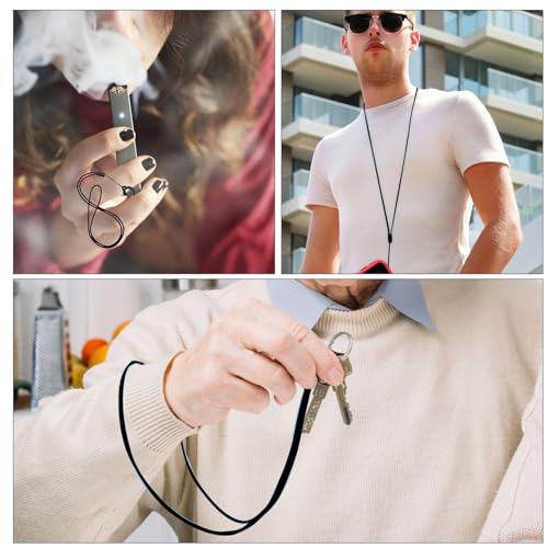 Bavooty Silikon Lanyard Elektronische Zigarette,Schlüsselband,Schlüsselband Personalisiert,Elektronische Zigarette Lanyard,Nylon Lanyards,Schlüsselbänder,für Zigarette,Ausweise,Schwarz,10pcs