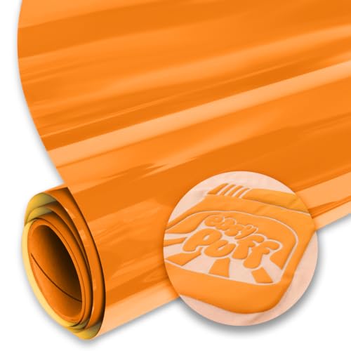 Siser Easy Puff HTV 11.8\"x5yd - Puffy Heat Transfer Vinyl (Yellow) - Compatible with Siser, Cricut, and Silhouette Cutters â€“ CPSIA Certified