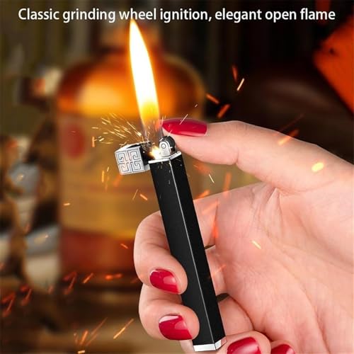 Encendedor metálico ajustable dorado miniatura 2