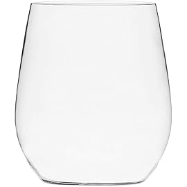 Munfix Plastic Stemless Wine Glasses 48 Pack, Disposable 12 Oz Clear Plastic Wine Cups Shatterproof Recyclable and BPA-Free