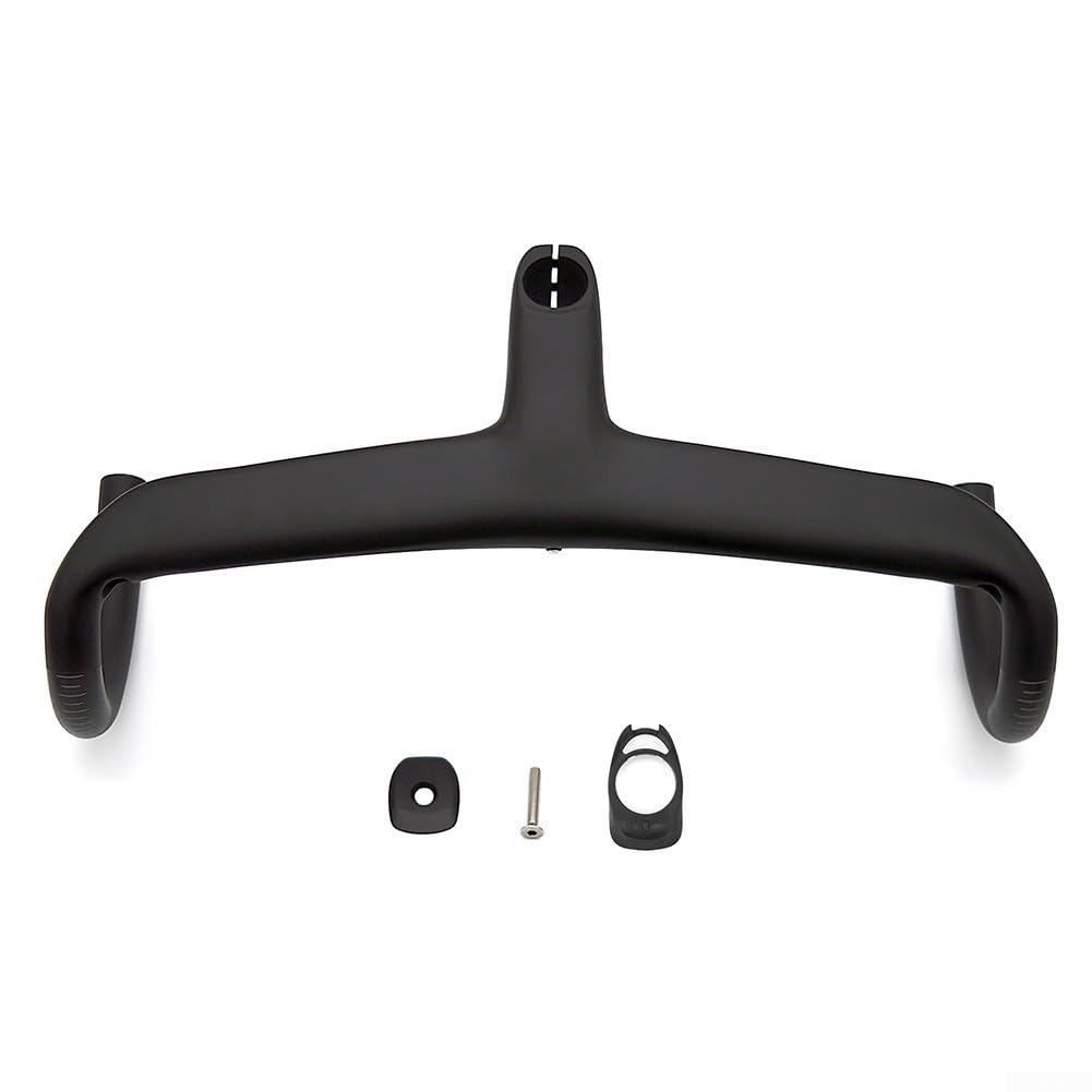 Manillar integrado de fibra de carbono T800 para bicicleta de carretera, 380 400 420 mm, manillar mate para bicicleta de carreras (100 x 400 mm)