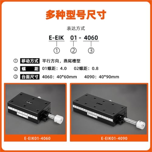 Mesa Deslizante Manual eje X E-EIK02-4060 para resolver desalineaciones 4