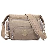 bolsos bandolera sport mujer Diseño Grande：Bolsillo con cremallera, bolsillo para el móvil, bolso del documento, Compartimentos organizadores para bolígrafos, llaves, teléfono móvil, etc.