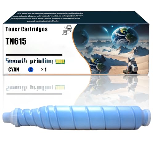 LSSF Replacement Parts Toner Cartridges TN615 Compatible with Konica Minolta Bizhub Press C8000 Printers, Contains Chip and Clear Printing (1 Pack Cyan)