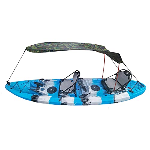 Kayak Sun Shade Canopy - UV Protection Waterproof Oxford Cloth, Tool-Free Installation for 9-11FT Kayaks/Canoes, Includes Protable Bag