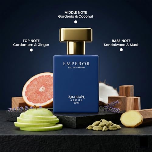 Image of Arabian Aroma Old Money Elixir & Emperor Eau De Parfum Perfume for Men | Long Lasting Luxury Fragrance | Premium Imported Scent | 50ml Perfume Spray for Men (Pack of 2)