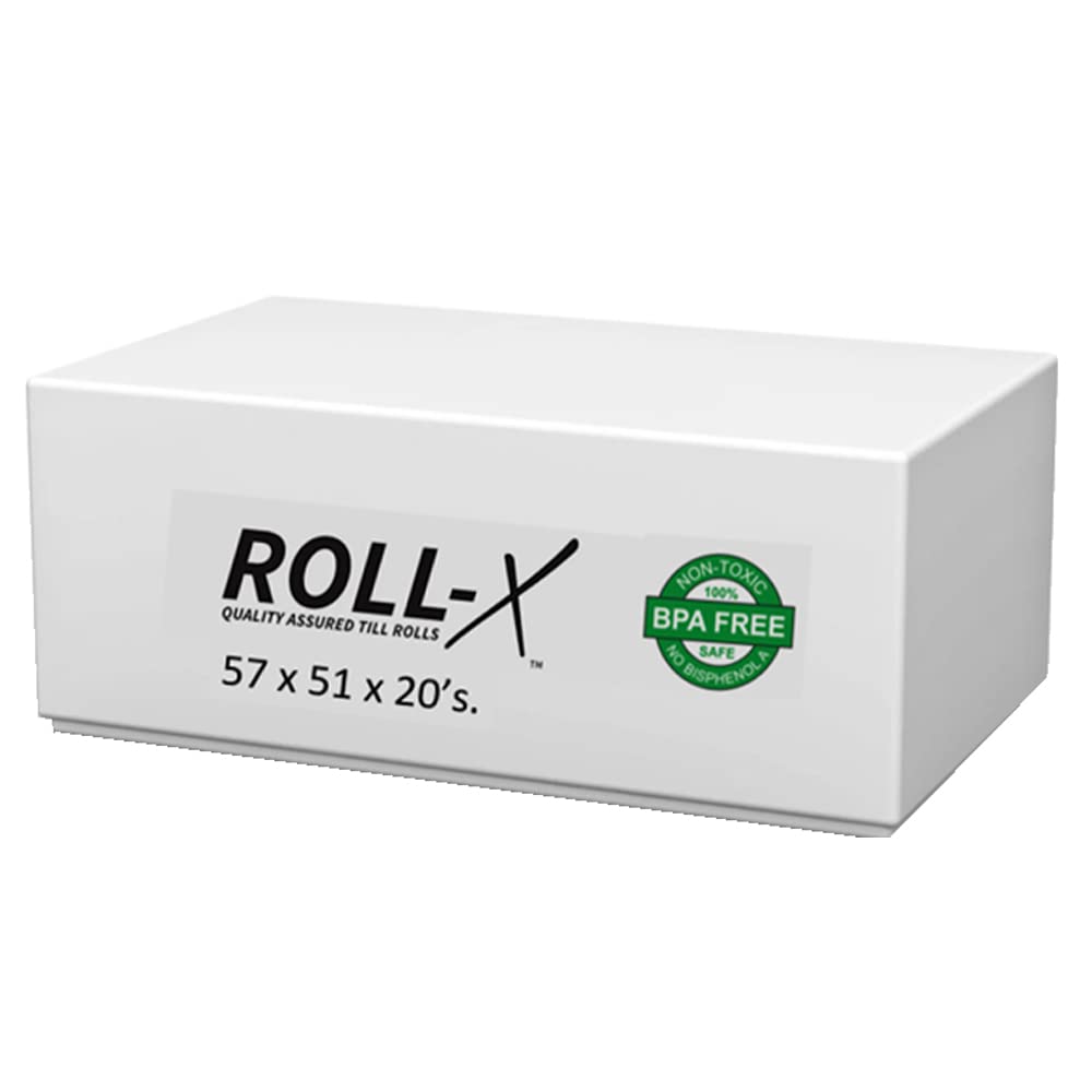 Roll-X Thermal Till Rolls BPA Free (57mm x 51mm) 20's (80 Rolls)