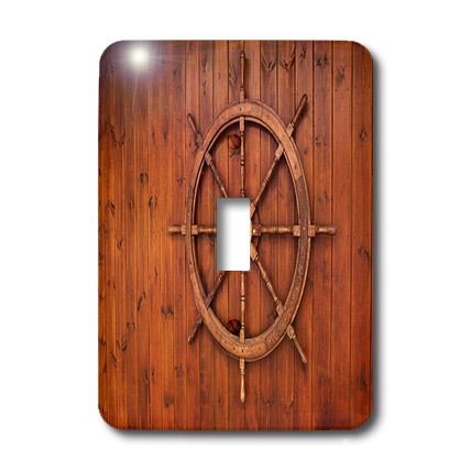 Image de la roue de bateaux en bois pour salon style bord de mer