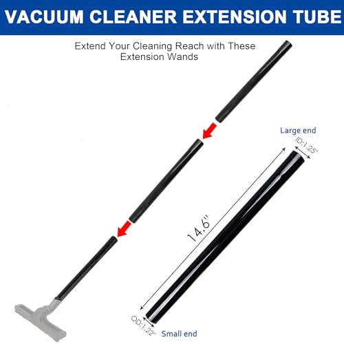 Image of Alrens 10PCS Vacuum Attachments for Miele C1 C2 C3 S2 S4 S5 S6 S8 Series, Vacuum Accessories with 3 Extension Wands, Floor Brush, Crevice & Upholstery Tools for Home Cleaning