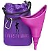 Venus To Mars Silicone Female Urination Device – Portable Female Urinal Lets You Pee Standing Up – Reusable Womens Pee Funnel for Travel, Festivals, Camping, Outdoor Activities- Carry Bag (Purple)