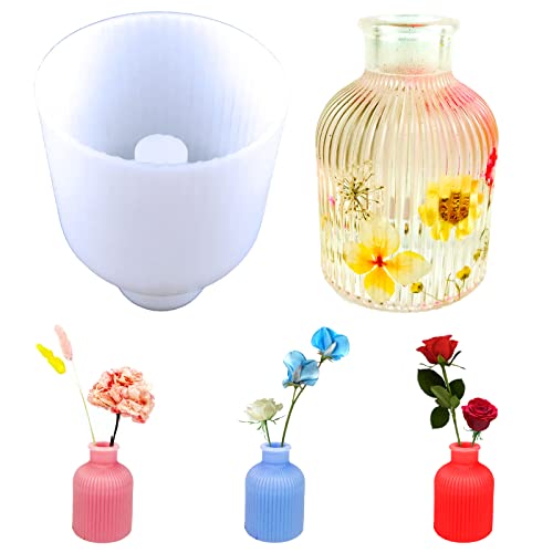 Vase Silicone Mould Silikonformen Epoxidharz Formen Silikon,Epoxy Resin Mould, DIY Vases Resin Moulds, Silikon Vase Formen füR Schimmel Herstellung Make-Up Pinsel Stifthalter Kristallflasche Cover