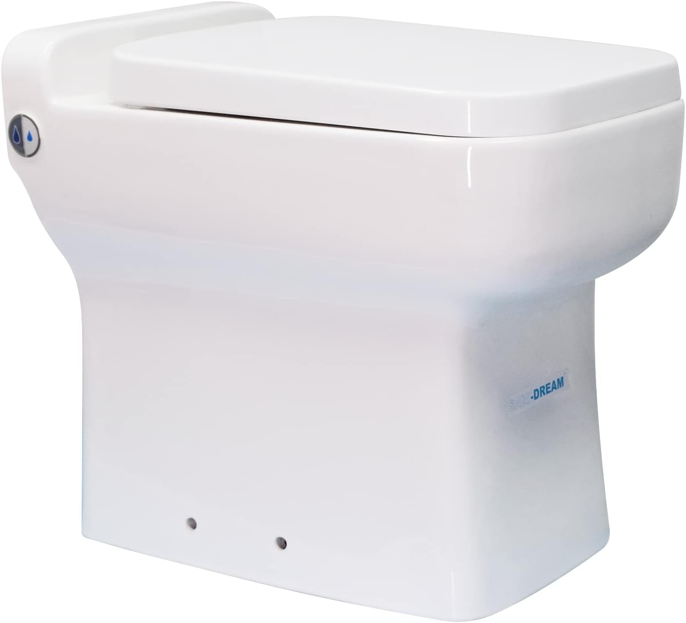 Onepiece DualFlush Electric Upflush Toilet for Small Space,Remote