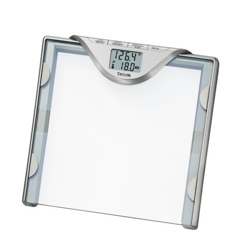 Taylor 5598 Glass Body Fat Scale with invisible electrodes