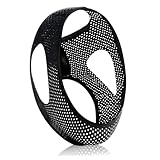 DOHUG Ensemble de Pièces Réglable Ceinture Mentonnière Anti Ronflement,Anti ronflement Mentonnière,Dispositifs Anti Ronflement,Solution Ronflements Réglable Mentonnière (Noir, Mince et léger 2)