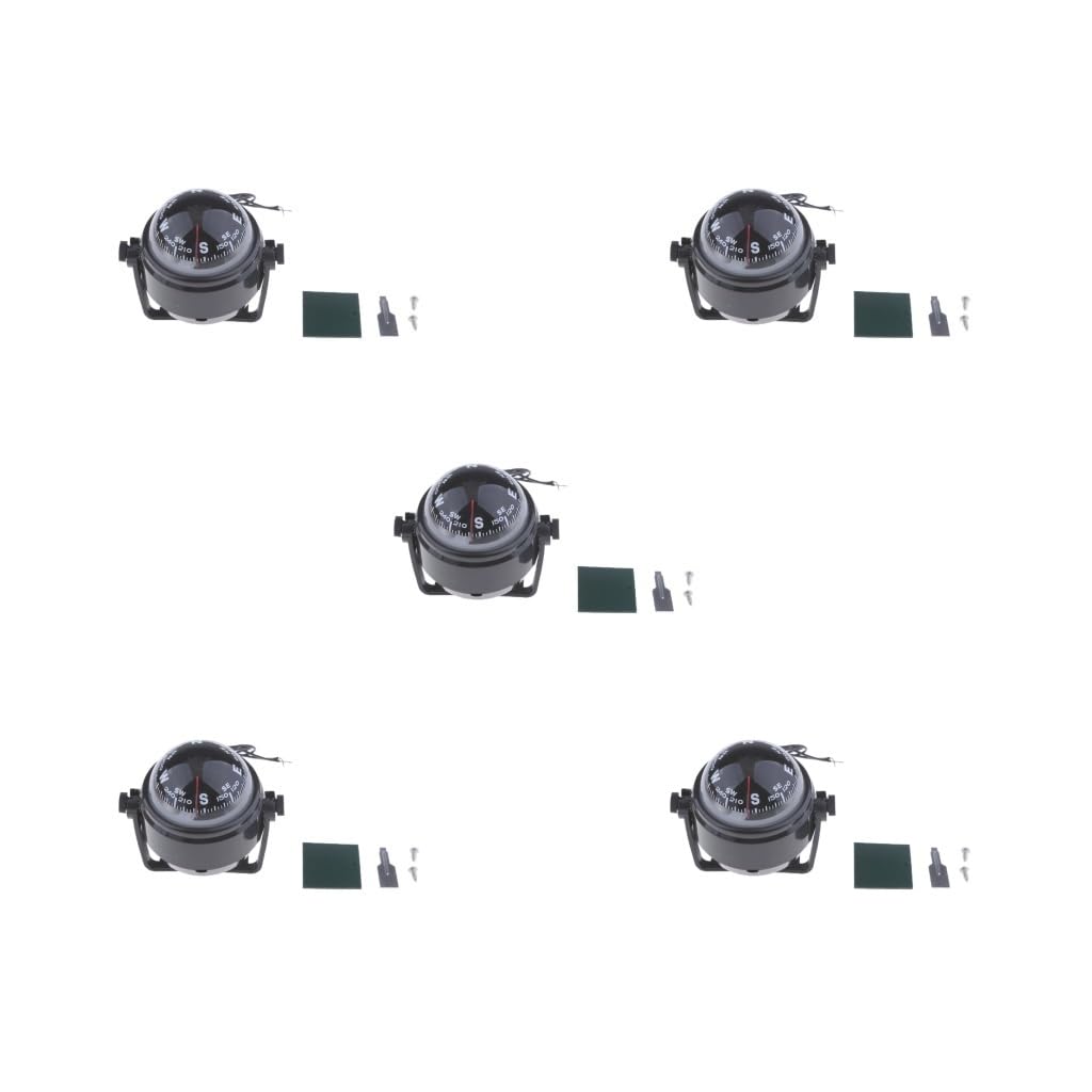 Brújula de navegación electrónica para interior de coche, camión, barco, 12 V, luminosa