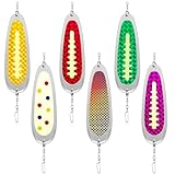 Arrowbash 6 Pcs Kokanee Dodger Fishing Teardrop Dodgers Flashers for Trolling Lure Tackle Salmon Fish...