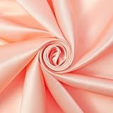 Crepe Back Satin Bridal 58/60 Inch Silky Polyester Fabric by The Yard for Sewing Apparel, Accessories, Décor & More - Peach (1 Yard)