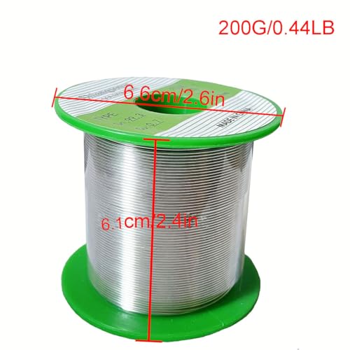 Image of Lead Free Solder Wire Sn99.3 Cu0.7 Tin Wire Rosin Core Flux Content 2.2% Flow Well Electronics Soldering Wire (200g /0.44lb, Wire gauge 1mm /0.039in)