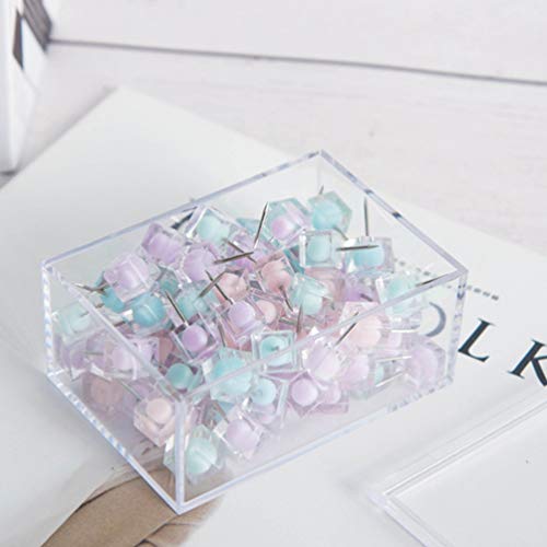STOBOK 80pcs Pinos Push Thumb Tacks para Tabuleiro de Boletim de Fotografias de Parede ou Placas de