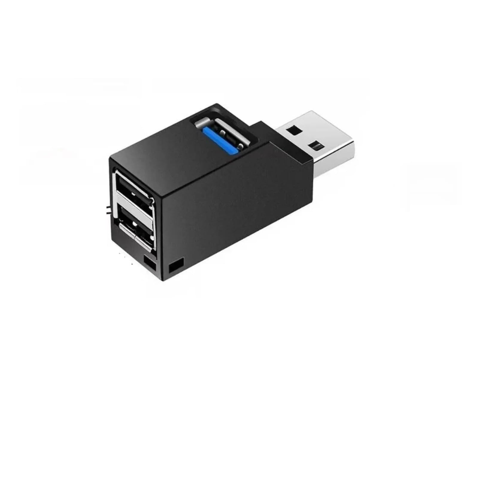 Divisor de 3 puertos USB 3.0, 5 Gbps para mini USB, adaptador extensor para ordenador portátil, PC, lector de tarjetas flash (USB 3.0 Hub negro)