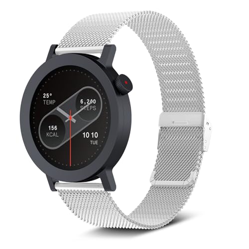 [RoSoki] 22 mm �o���h CMF by Nothing Watch 3 Pro/CMF by Nothing Watch Pro 2 �Ή� �����x���g �X�e�����X�`�[�� �����o���h �ւ��X�g���b�v �h�K �X�e�����X �����ȒP �r�W�l�X�� �j����