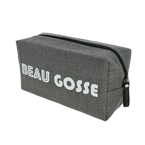 Trousse de toilette Emmanuel Création gris souris de fabrication française