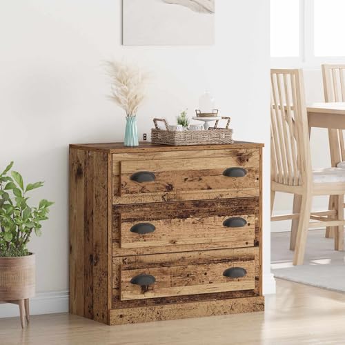 Aparador rústico de madera de 70 cm para pasillo y comedor 2