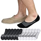 JORMATT 12 Pairs Men's No Show Socks - Boys & Women's Mesh Knit Low Cut Casual Cotton Socks, Non Slip, Men's Shoe Size 6-10