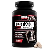 Force Factor Test X180 Boost, 9-in-1 T Support for Men with D-Aspartic Acid, Boron, Fenugreek, Tribulus Terrestris & zumXR to Help Boost Energy, Vitality & Performance, 120 Tablets