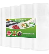 SurpOxyLoc 4Pack (Total 80Feet) 8x20 Vacuum Sealer Bags Rolls with BPA Free,Heavy Duty Vacuum Sea...