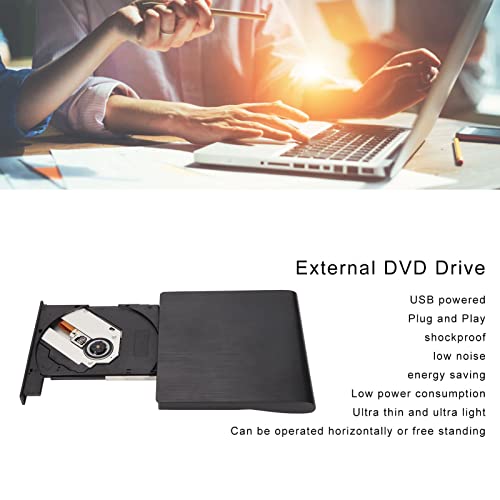 Unidade de DVD externa para laptop ultrafino, gravador/reprodutor portátil de CD/DVD/+/-RW ROM à pro