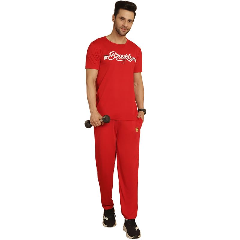 Image of VIMAL JONNEY White Cotton Printed CO-ORD Set Tracksuit for Men-T PRT 23 WHT D10 WHT. 02-P