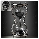 Black Antique Decorative Hourglass Sand Timer - 30 Minute, Unique Vintage 12 Constellations Metal Art Hour Glass for Office Desk Home Decor - Birthday Gift,Scorpio