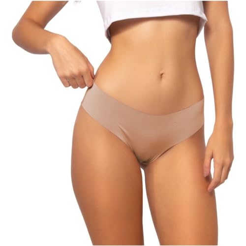 10 Calcinhas Corte a Laser não Marca Sem Costura (BR, Alfa, GG, Regular, Preto/Chocolate)