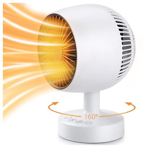 LIEWET Space Heater,Small Space Heater,1200W Desk Heater for Office,160° Lateral Auto Oscillating,3 Gears Adjustable,PTC Ceramic Heating,Tip-over & Overheat Protection,Fast Heating,Cold And Hot Air