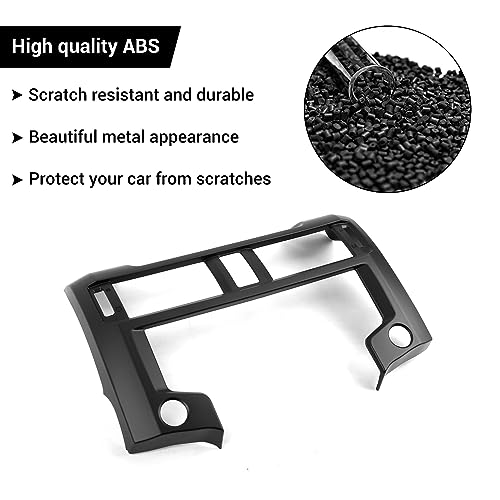 Image of Hoolcar Dashboard Center Console Navigation Trim Panel Decoration GPS Interior Cover Trim Accessories Compatible with 2020-2023 Toyota 4Runner, Matte Black