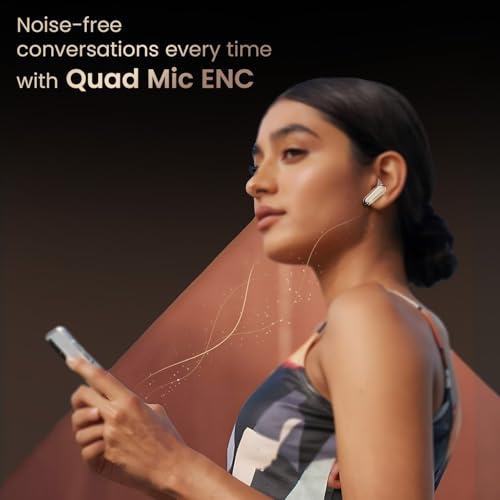 Image of ACwO DwOTS 757 Bass Boom X Drivers | ANC 32dB | AI-ENC 4-Mic | 3 EQ Modes | 40ms Low Latency | 40H Playtime | Quick Boost 10min=120min | Auto Connect | BT v5.4 | IPX5 Resistant (Moonlight Cream)