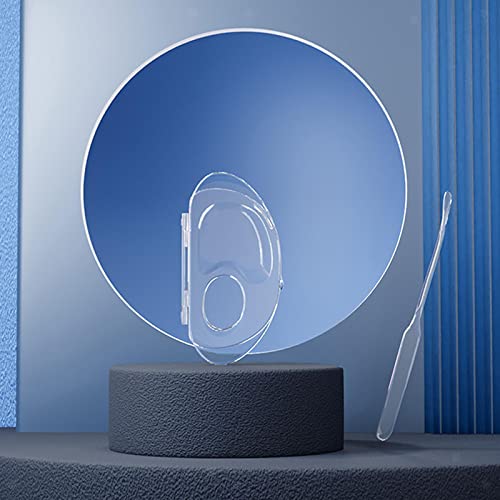 Handheld Makeup Mixing Palette, Transparent Acrylic Palette Set, Art Manicure Palette Clear Foundation Palette Eyeshadow Makeup Hand Palette For Mixing Foundation #TOP4